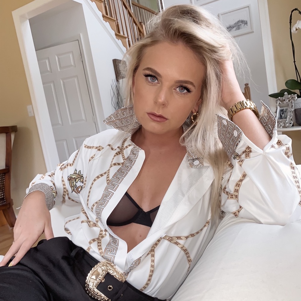 Versace Style Silk Shirt